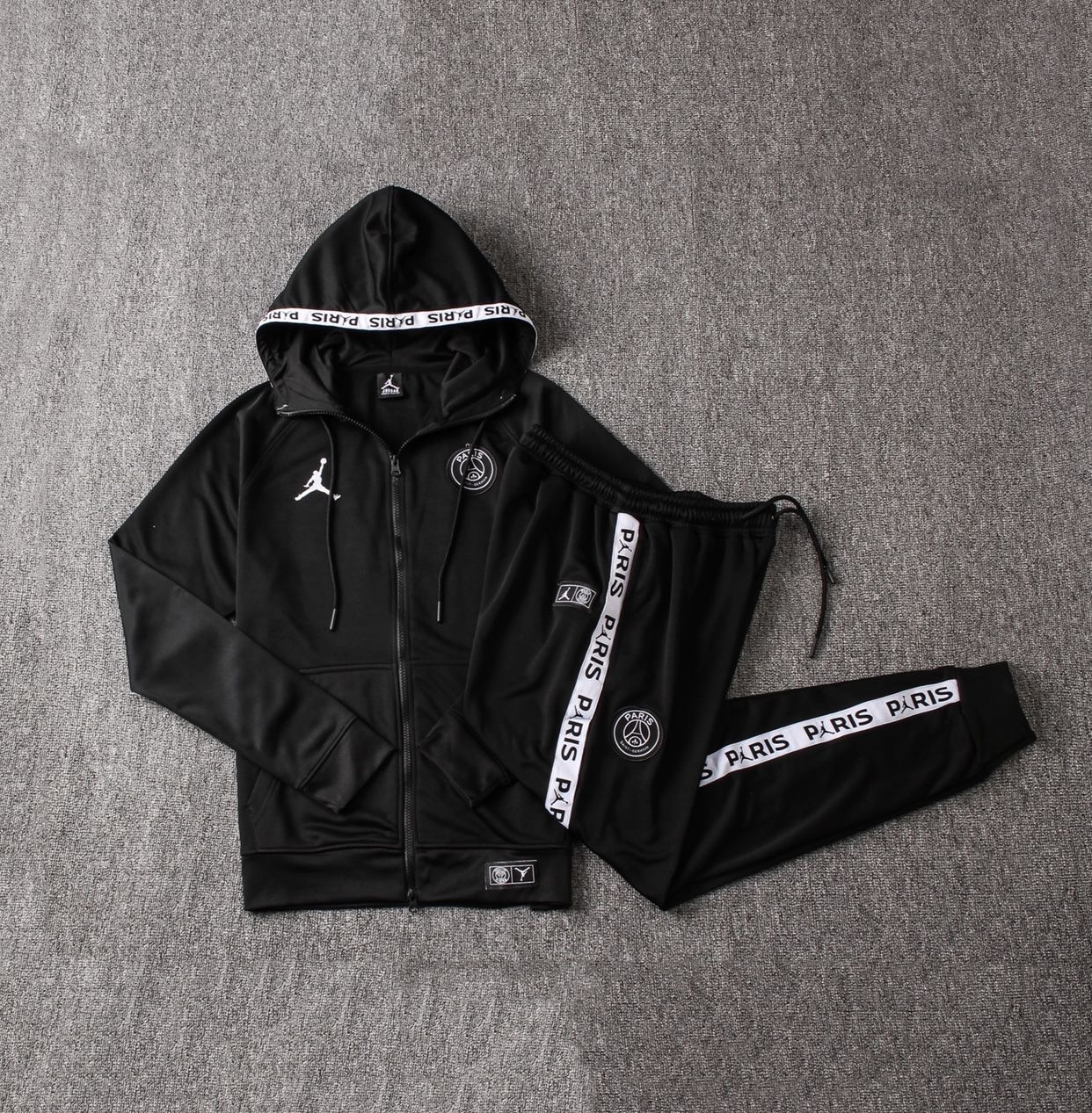 PSG Jordan Full Zip Jumpman Dri-FIT Tracksuit 2019/20 – Black/White