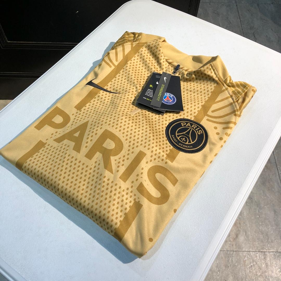 PSG Nike Quarter Zip Strike VaporKnit 50th Anniversary Tracksuit 2020 – Truly Gold/Black