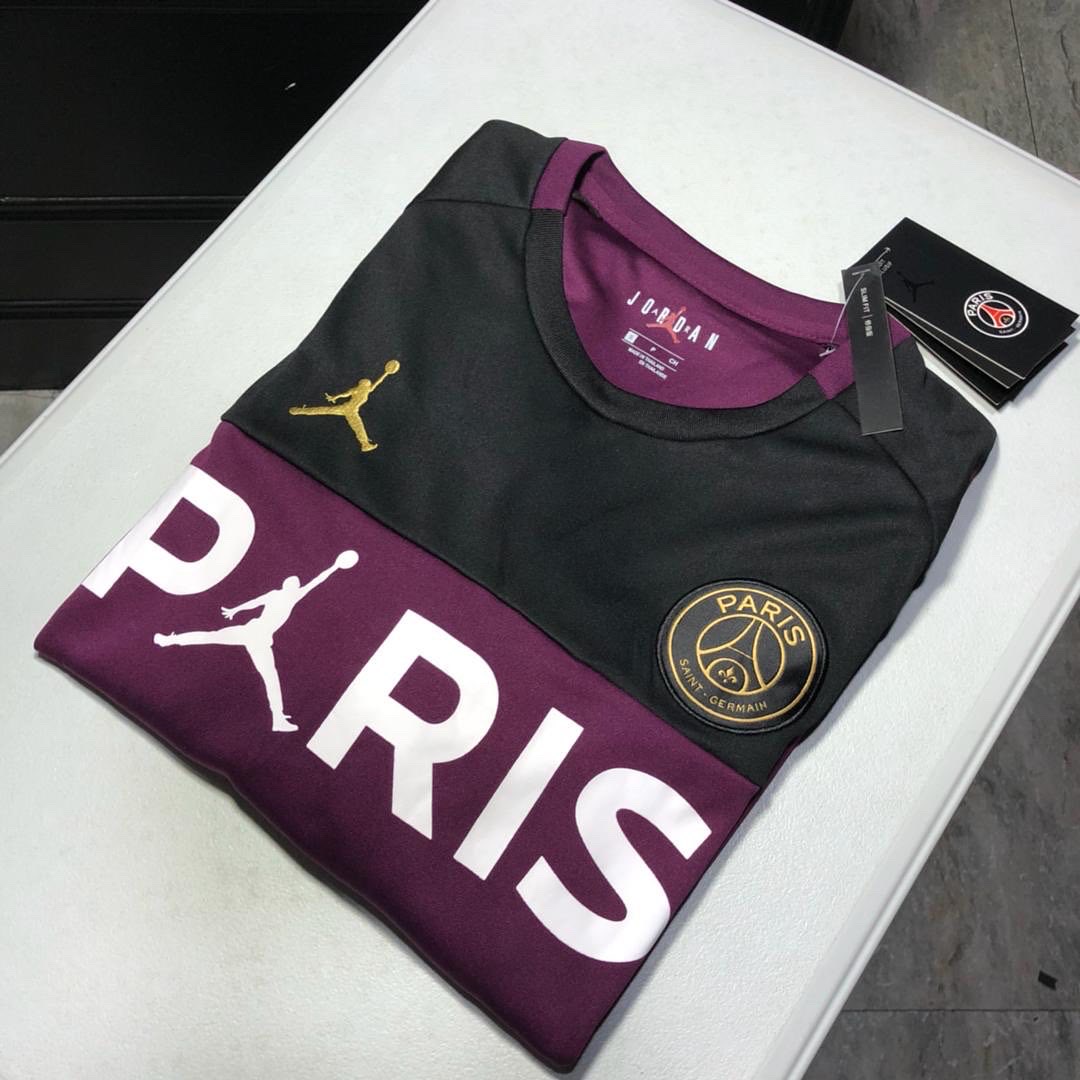 PSG Jordan Crew Neck Tracksuit 2020/21 - Black/White/Burgundy