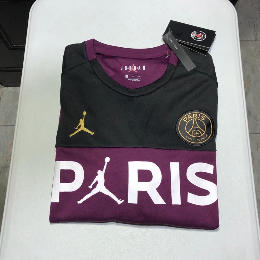 PSG Jordan Crew Neck Tracksuit 2020/21 - Black/White/Burgundy