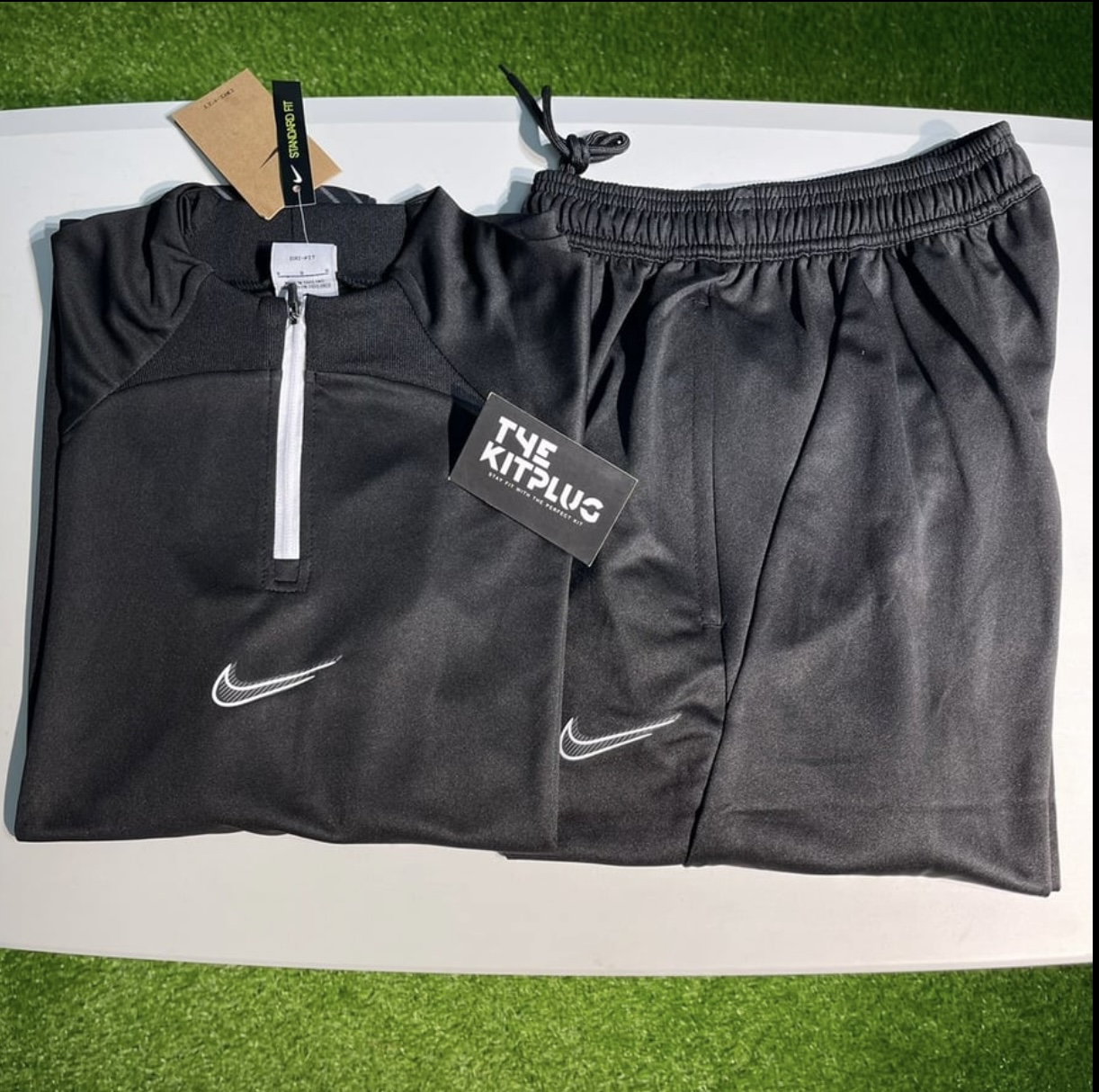 Nike Quarter Zip Tracksuit - Black/Grey