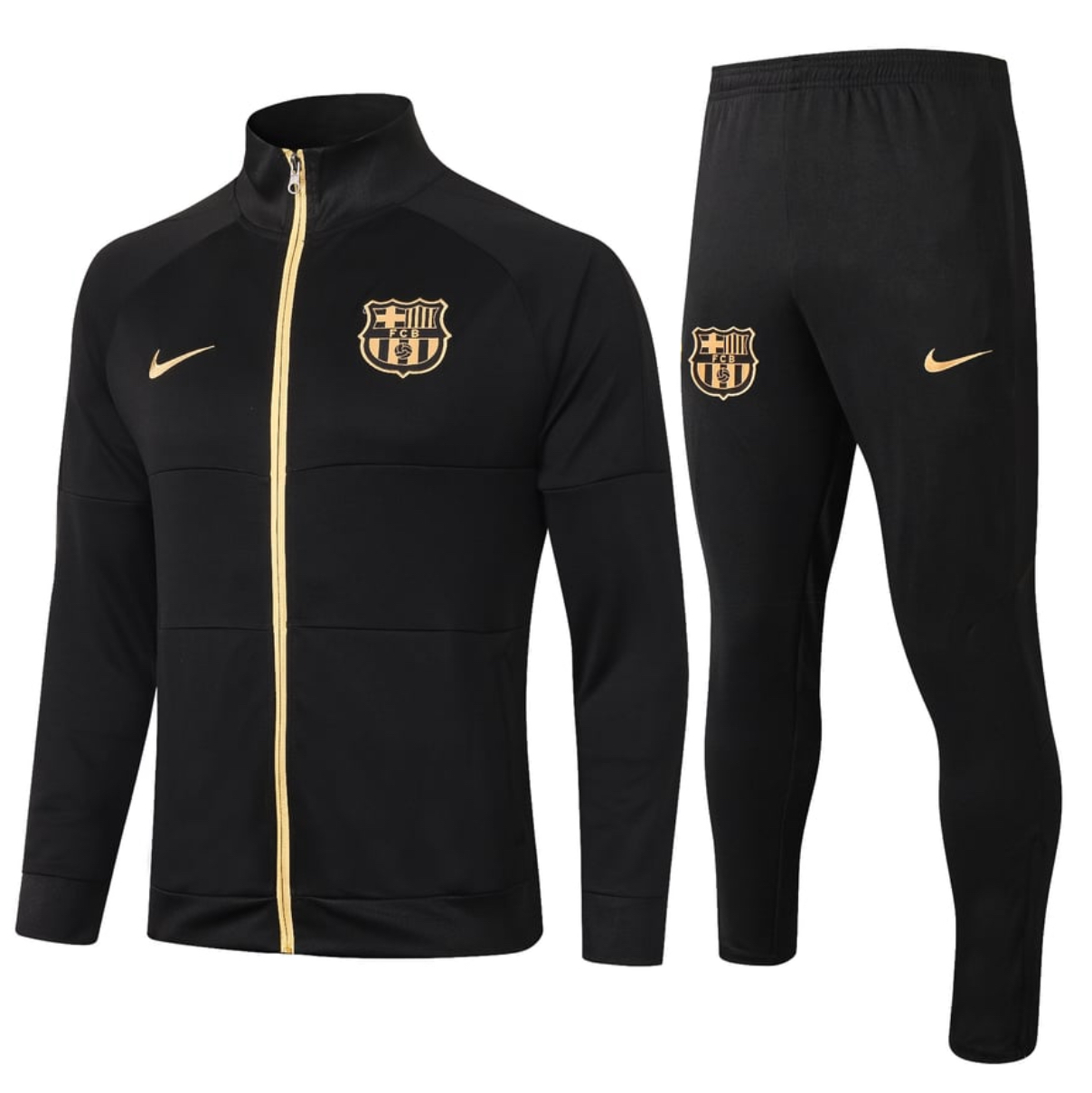 Barcelona Nike Full Zip Tracksuit 2020/21 - Black/Gold