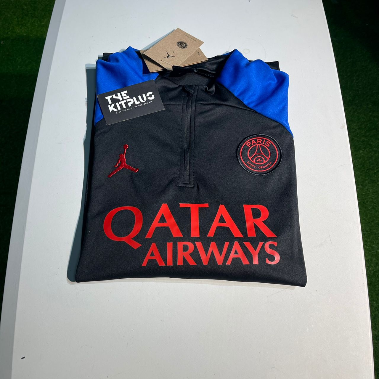 PSG Jordan Dri-Fit Strike Drill Quarter Zip Full Tracksuit 2022/23 - Black/Blue/Red
