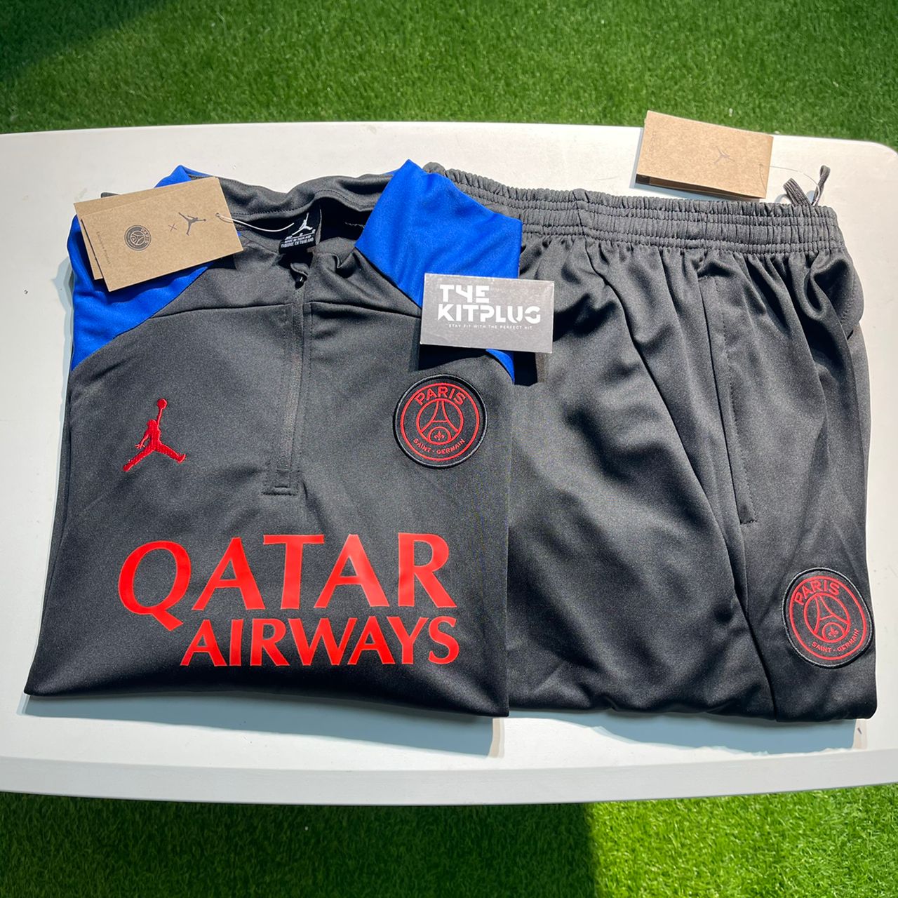 PSG Jordan Dri-Fit Strike Drill Quarter Zip Full Tracksuit 2022/23 - Black/Blue/Red