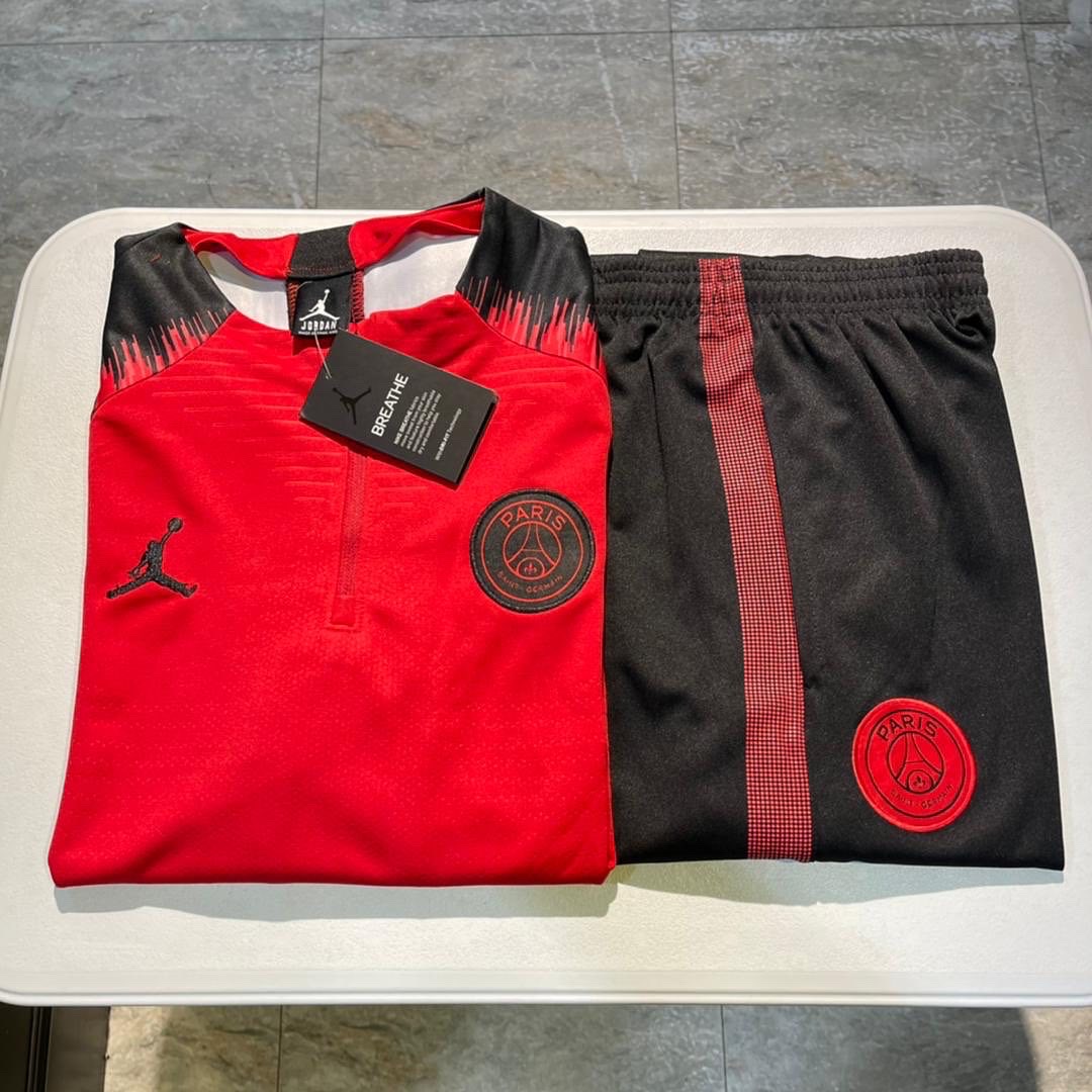 PSG Jordan Strike Drill Quarter Zip Full Tracksuit 2018/19 - Red/Black