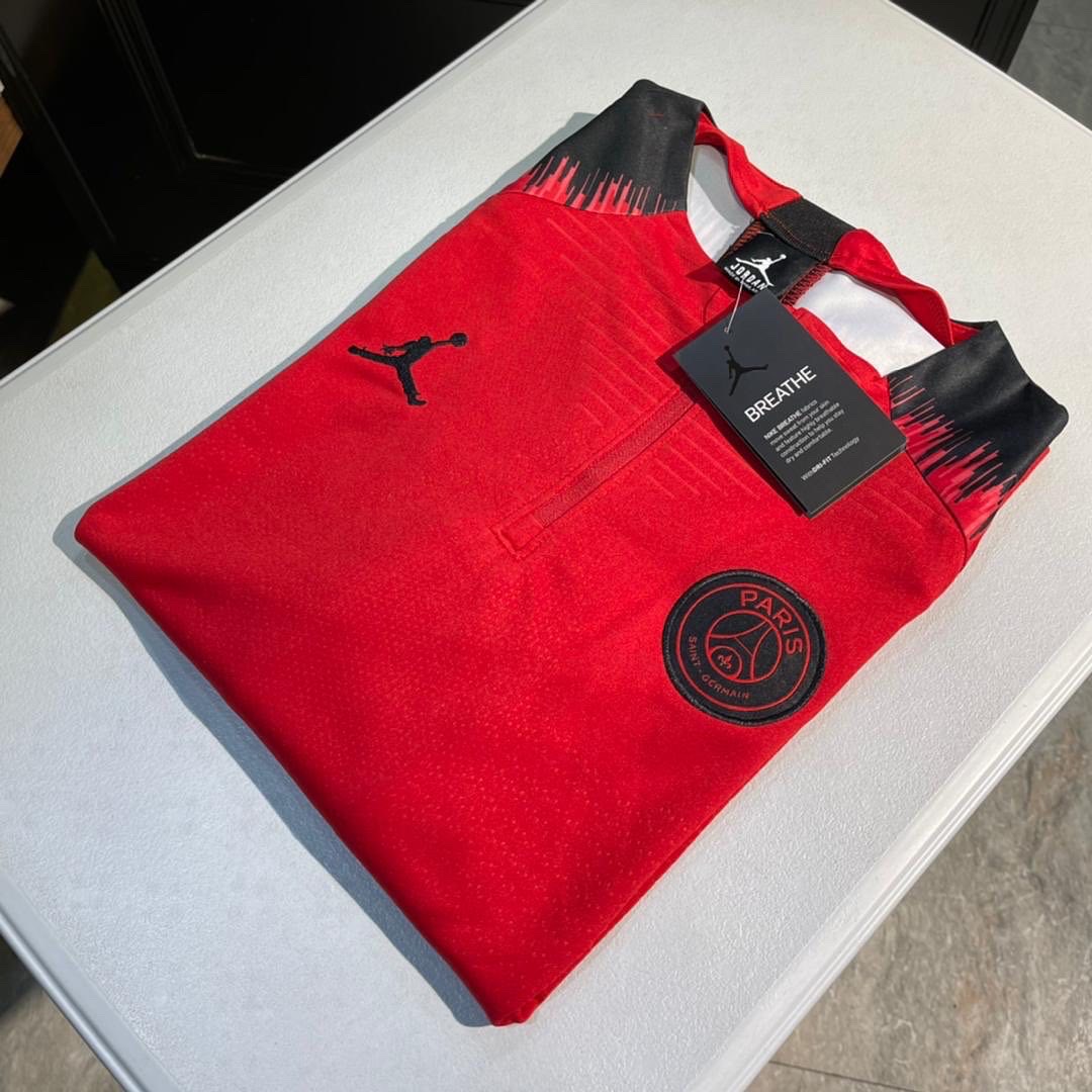 PSG Jordan Strike Drill Quarter Zip Full Tracksuit 2018/19 - Red/Black