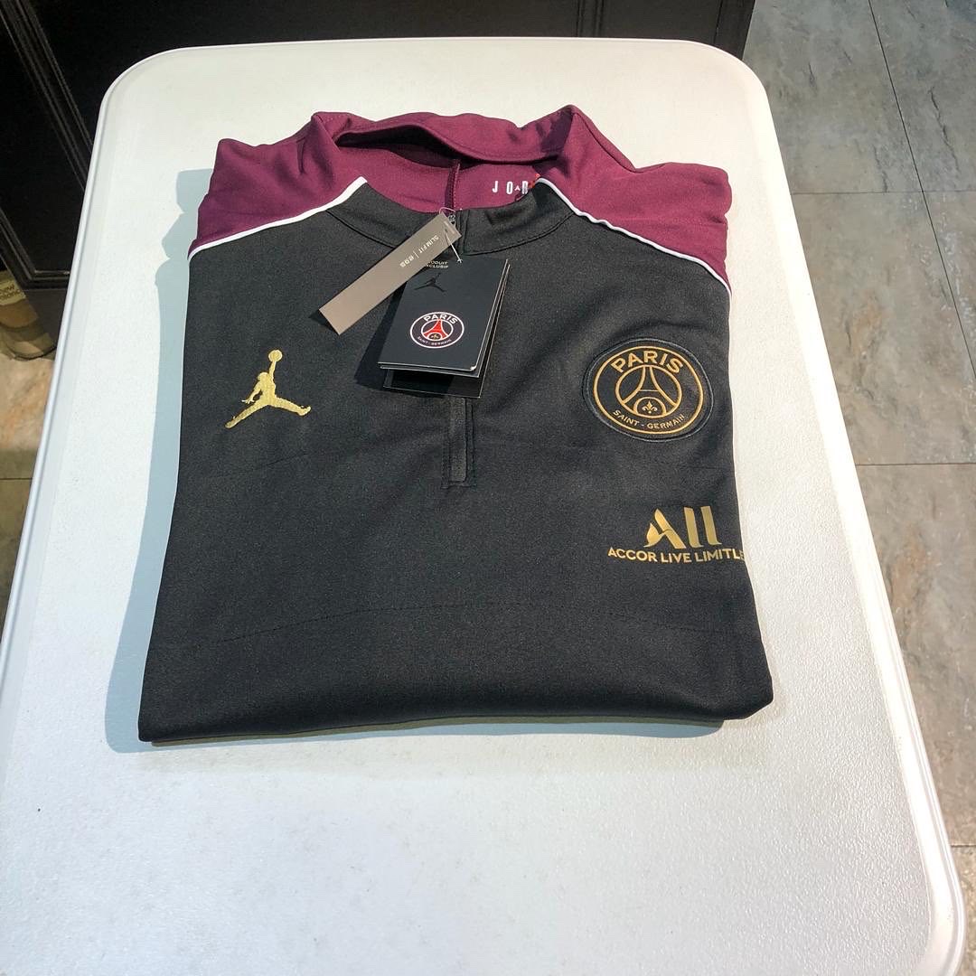 PSG Nike Quarter Zip Full Tracksuit 2021/22 - Black/Burgundy