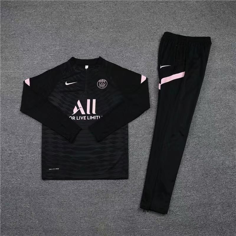 PSG Nike Quarter Zip Full Tracksuit 2021/22 - Black/Pink