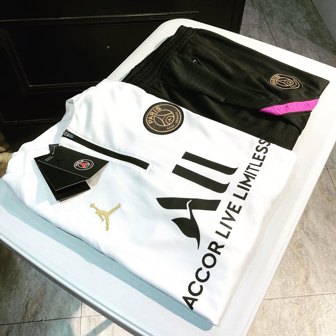 PSG Jordan Tracksuit – Quarter Zip in White, Purple & Black