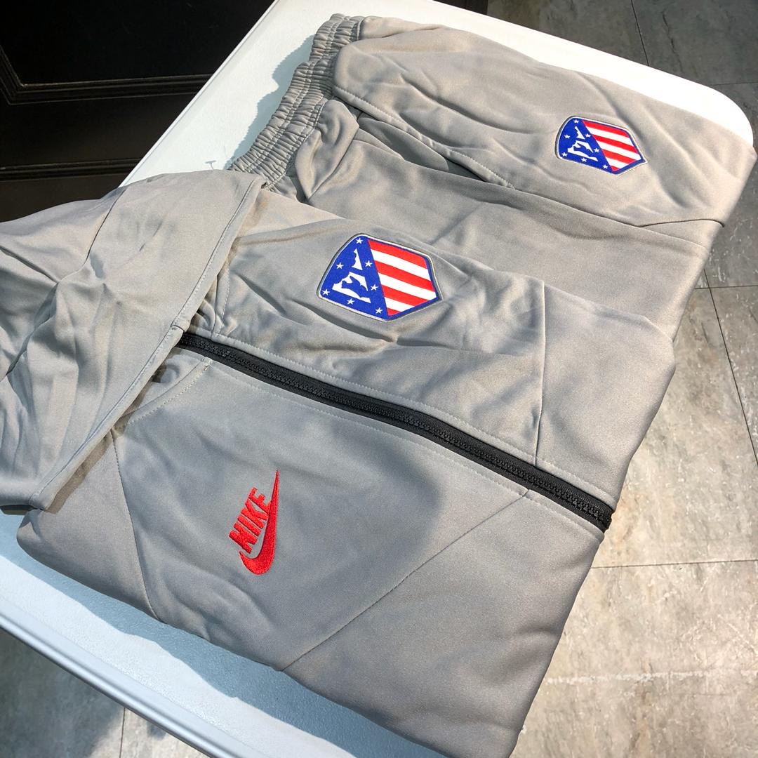 Atletico Madrid Full Zip Hooded Tracksuit - Grey