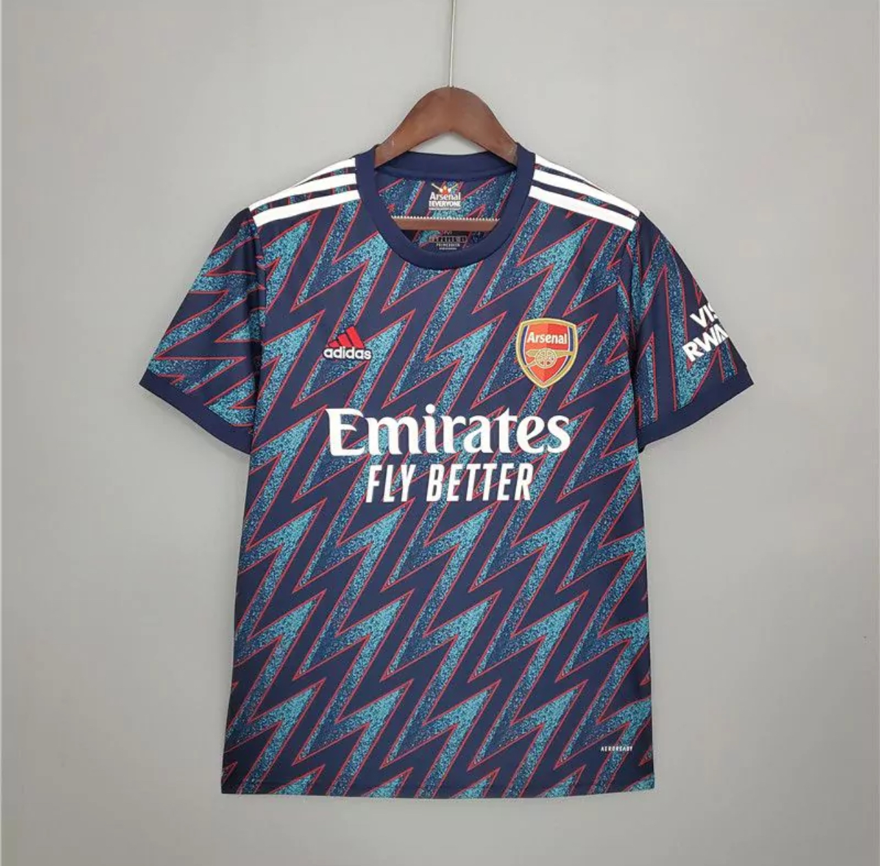 Arsenal 2021/22 Third Football Shirt – Blue & Red