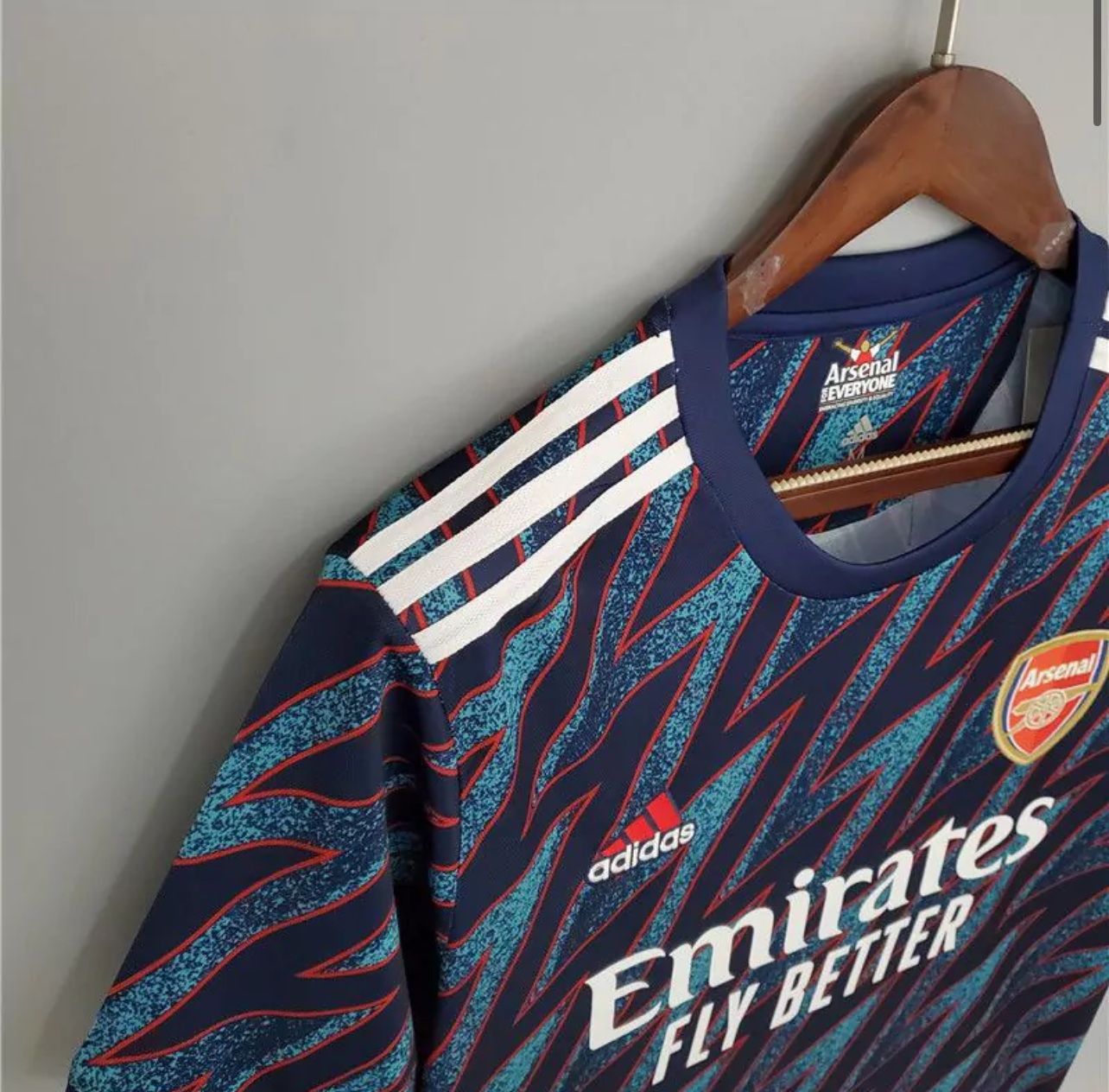 Arsenal 2021/22 Third Football Shirt – Blue & Red