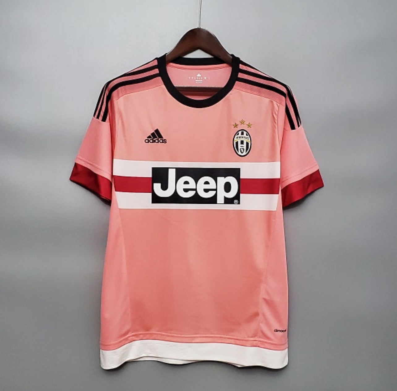 2015/16 Retro Juventus Away Shirt - Pale Pink/Bright Pink/Black