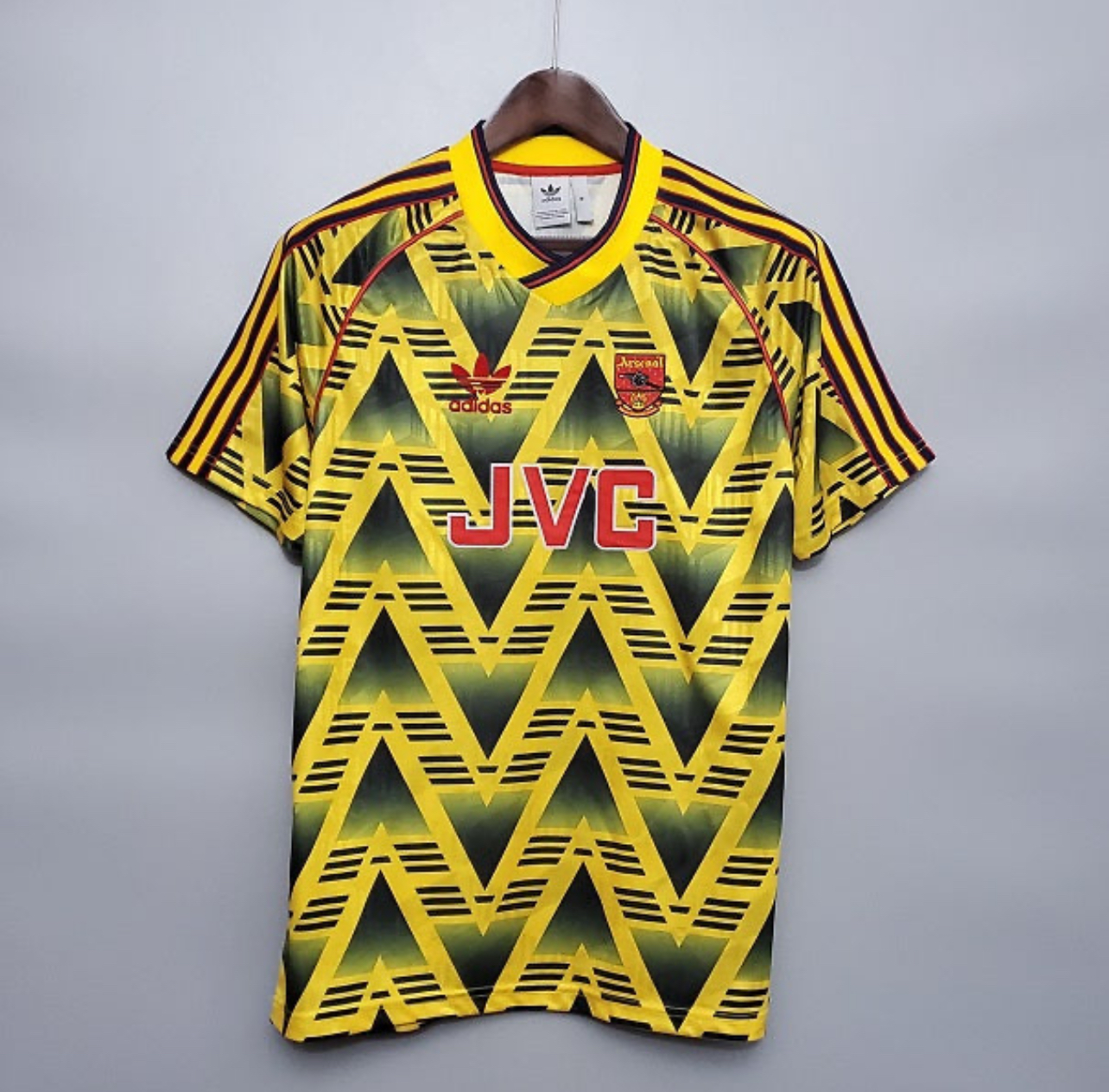 1991-1993 Arsenal 'Bruised Banana' Retro Shirt - Yellow/Navy Blue/Red