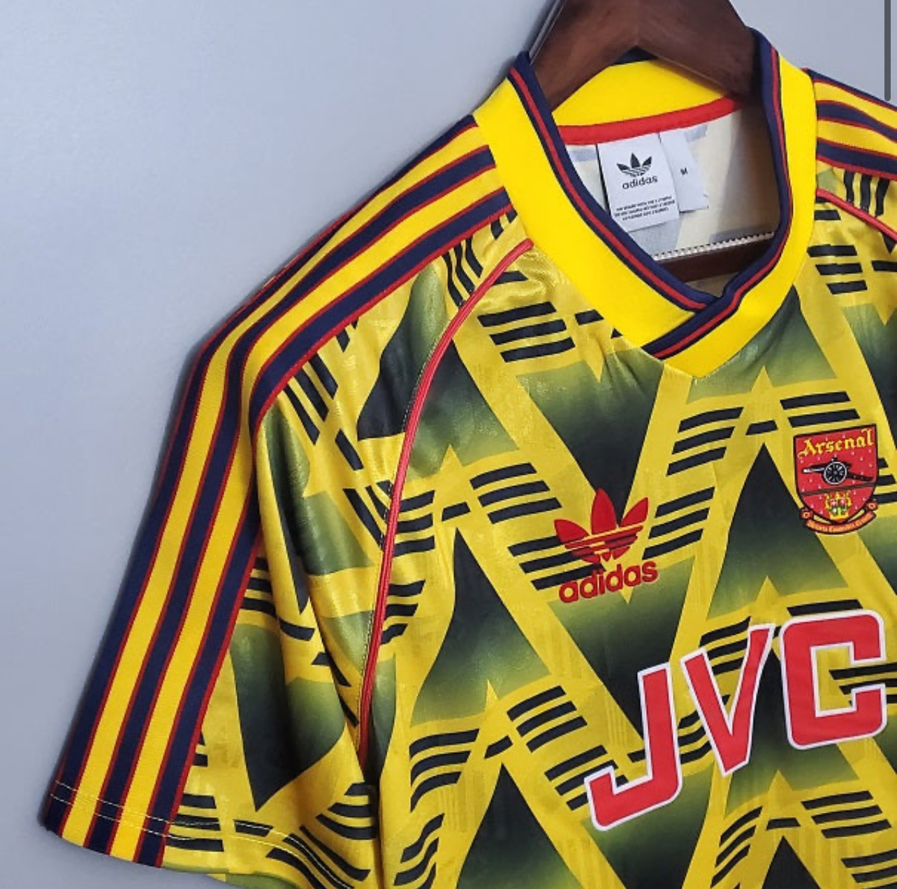 1991-1993 Arsenal 'Bruised Banana' Retro Shirt - Yellow/Navy Blue/Red