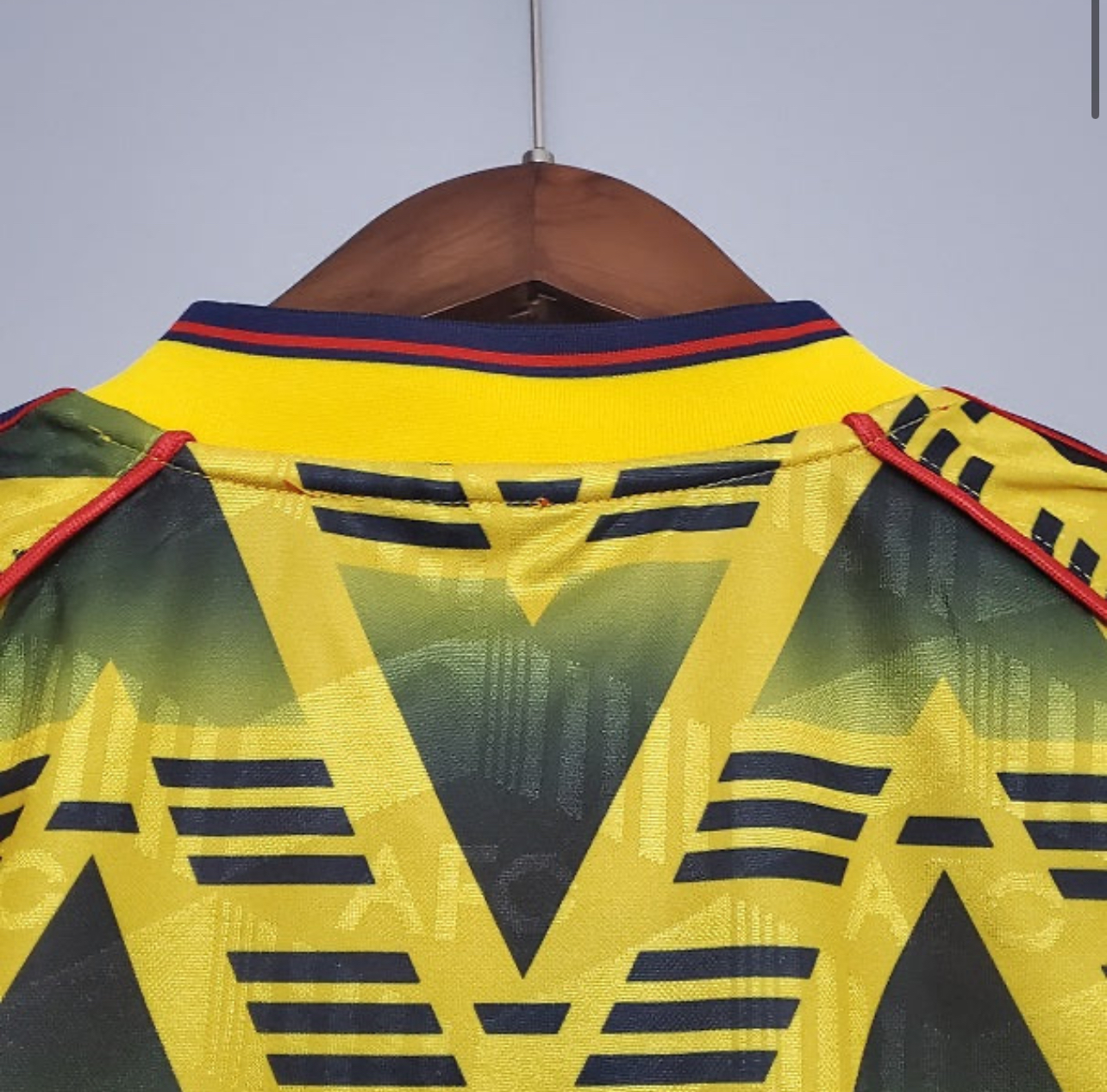 1991-1993 Arsenal 'Bruised Banana' Retro Shirt - Yellow/Navy Blue/Red
