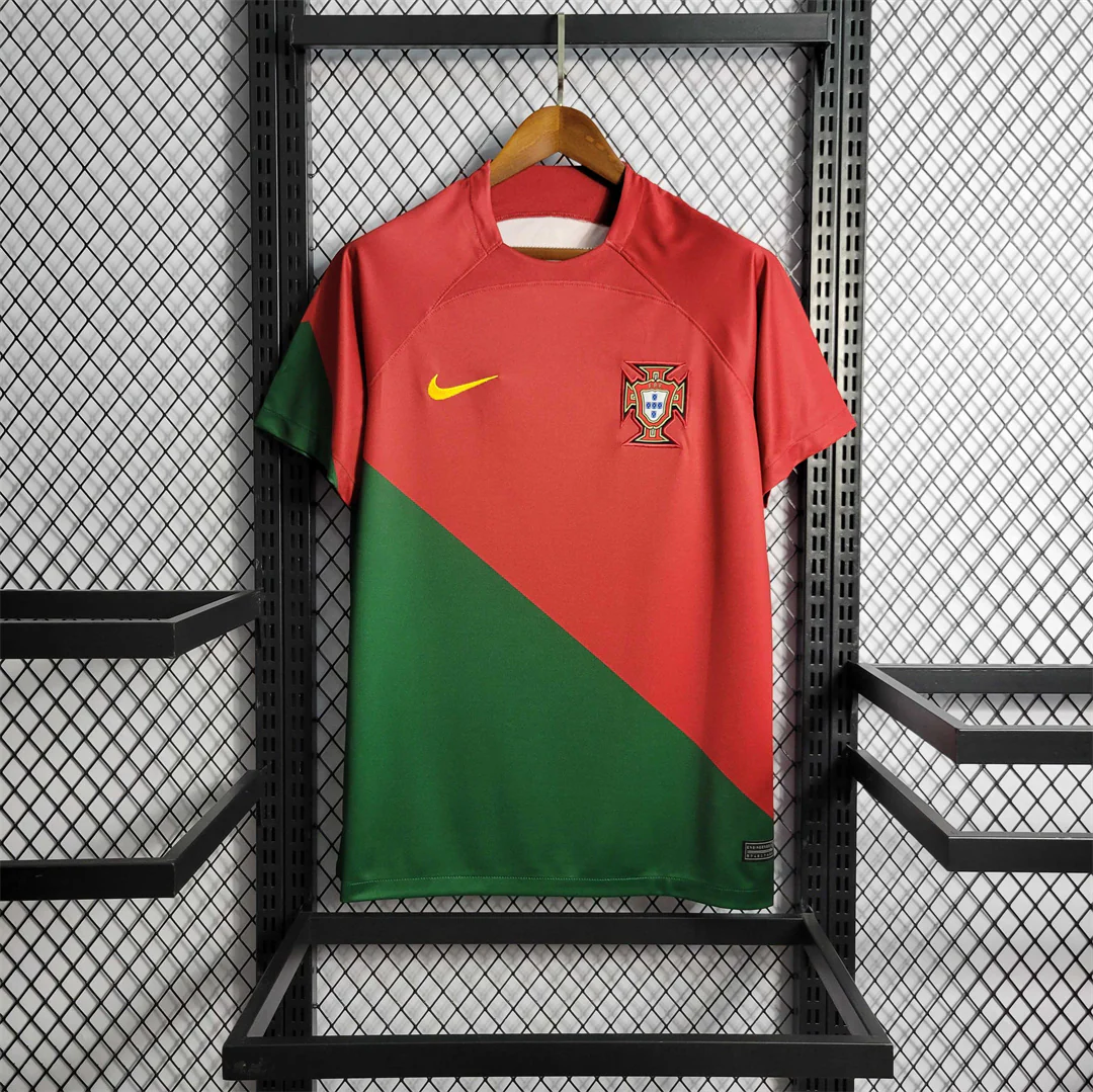 2022 Portugal Home Shirt - Pepper Red/Gorge Green/Gold Dart