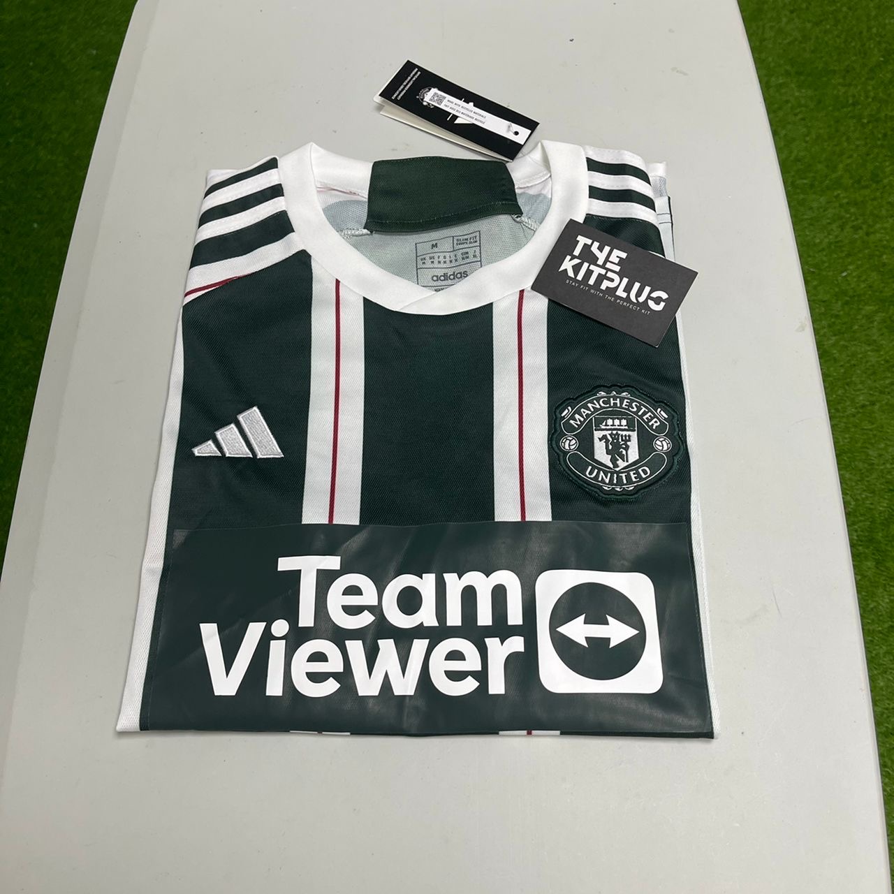 2023/24 Manchester United Away Shirt - Green Night/Core White/Active Maroon