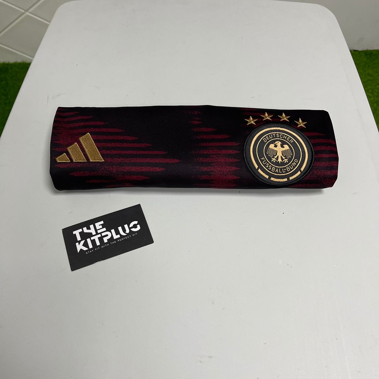 2022 Germany Adidas Away Shirt - Black/Collegiate Burgundy/Gold