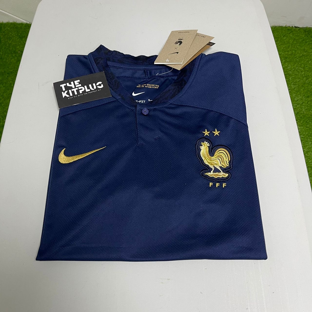 2022/23 France Home Shirt - Midnight Navy/Metallic Gold