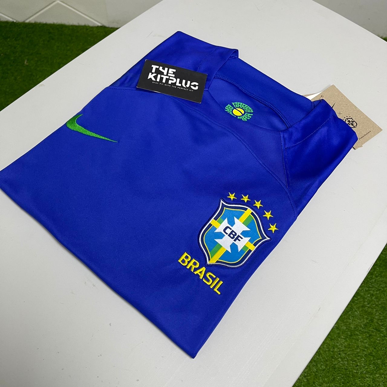 2022 Brazil World Cup Away Shirt - Paramount Blue/Green Spark/Dynamic Yellow