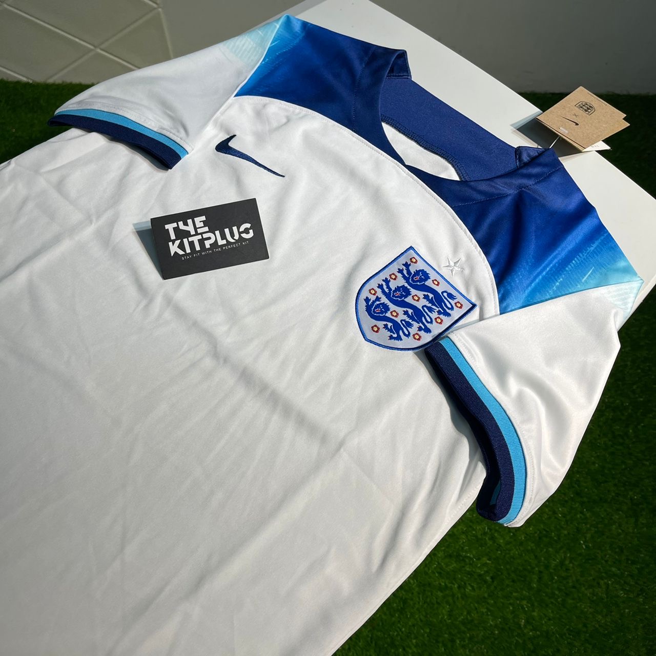 2022 England Home Shirt - White/Blue Fury/Blue Void