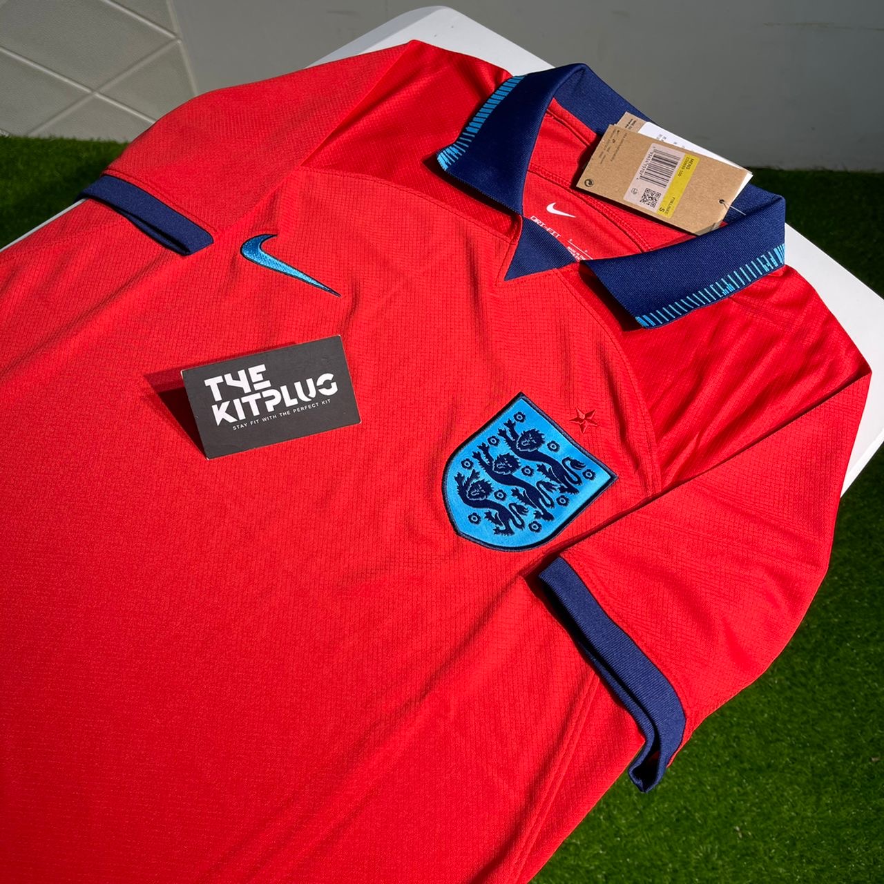 2022/23 England Away Shirt - Challenge Red/Blue Void/Blue Fury