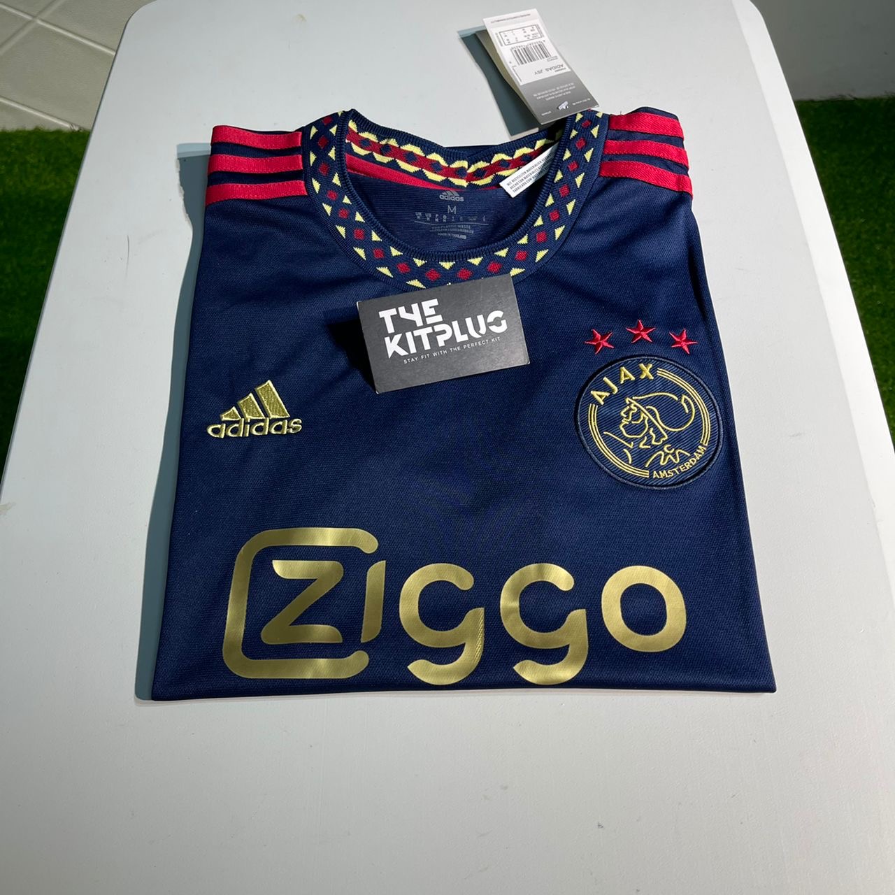 2022/23 Ajax Adidas Away Shirt - Navy Blue/Victory Red