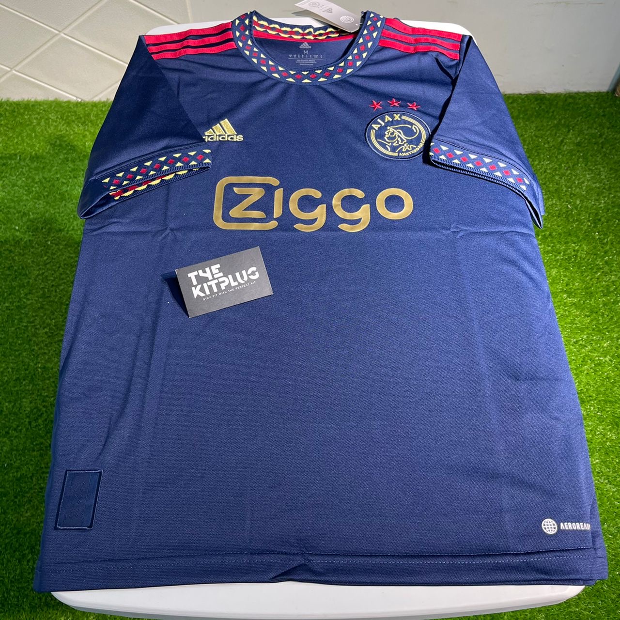 2022/23 Ajax Adidas Away Shirt - Navy Blue/Victory Red
