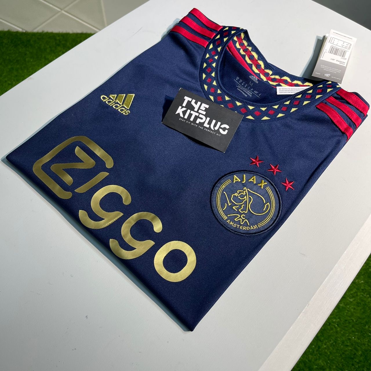 2022/23 Ajax Adidas Away Shirt - Navy Blue/Victory Red