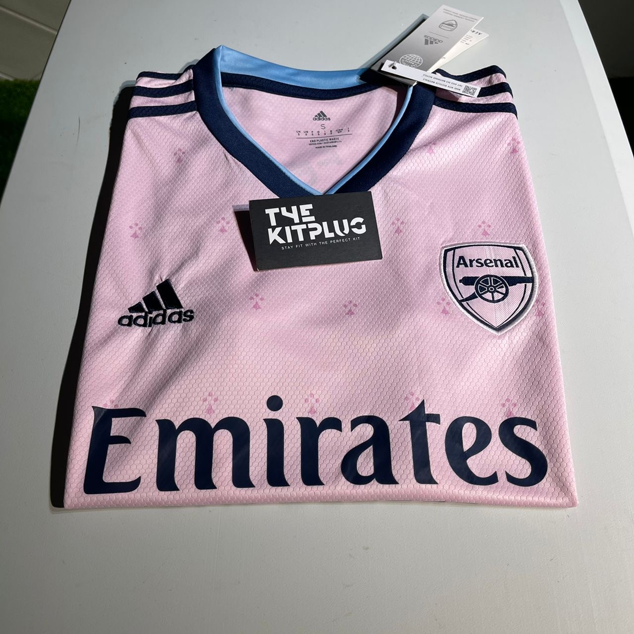 2022/23 Arsenal Adidas Third Shirt - Clear Pink/Navy