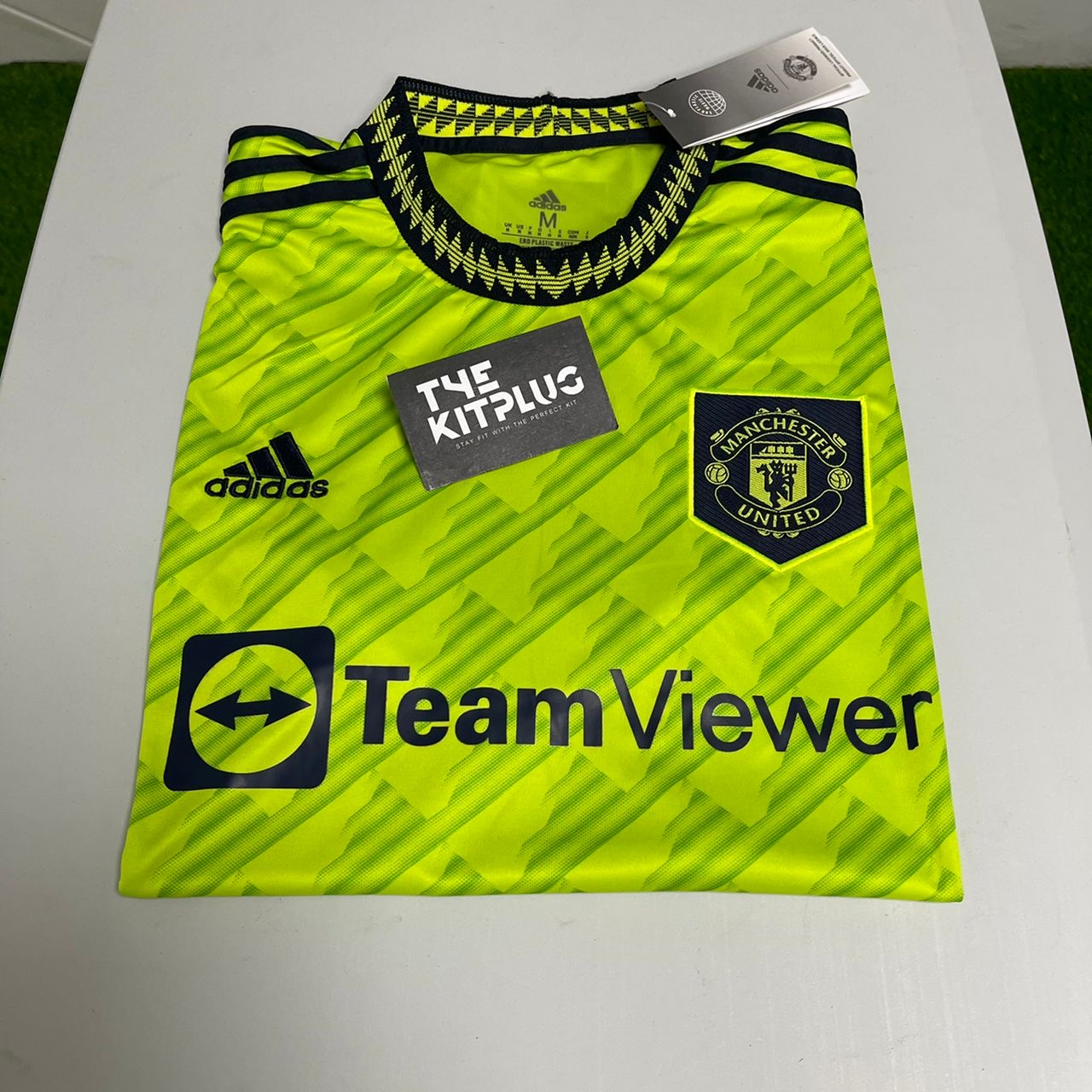 2022/23 Man United Adidas Third Shirt - Semi Solar Slime/Black 