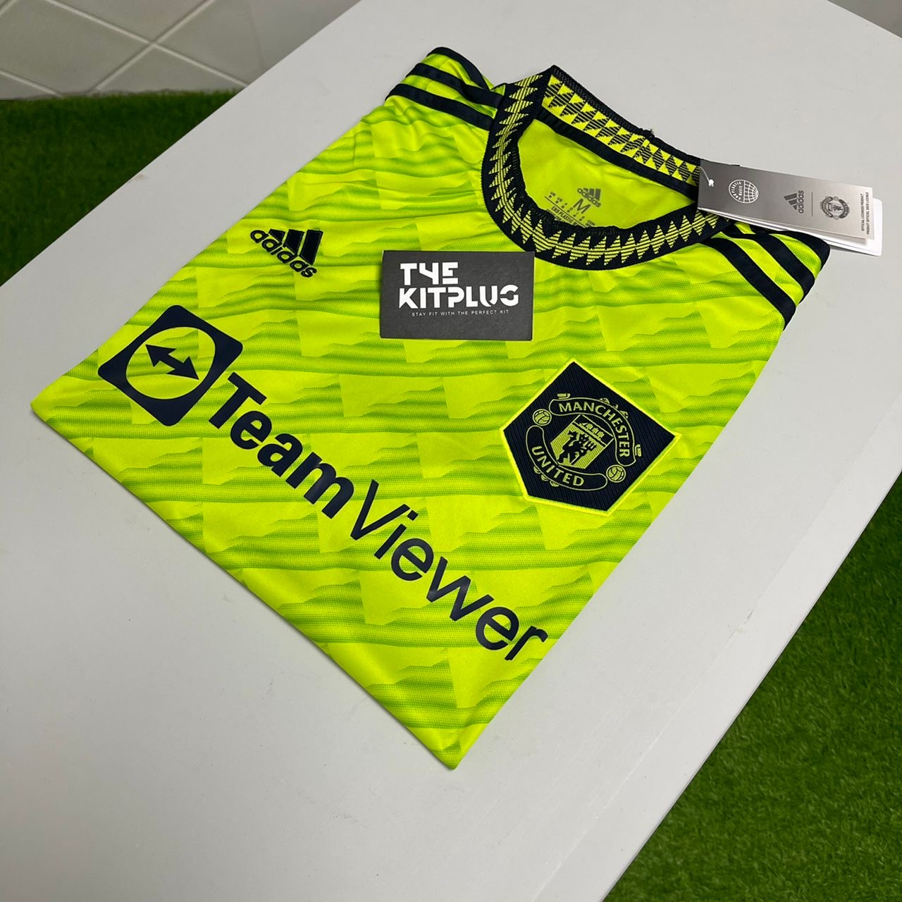2022/23 Man United Adidas Third Shirt - Semi Solar Slime/Black 