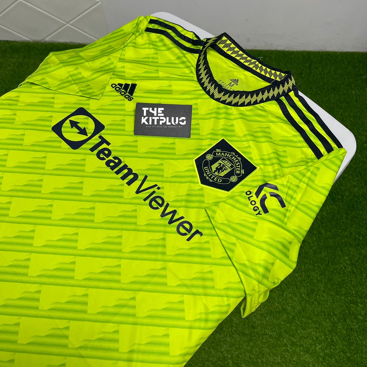 2022/23 Man United Adidas Third Shirt - Semi Solar Slime/Black 
