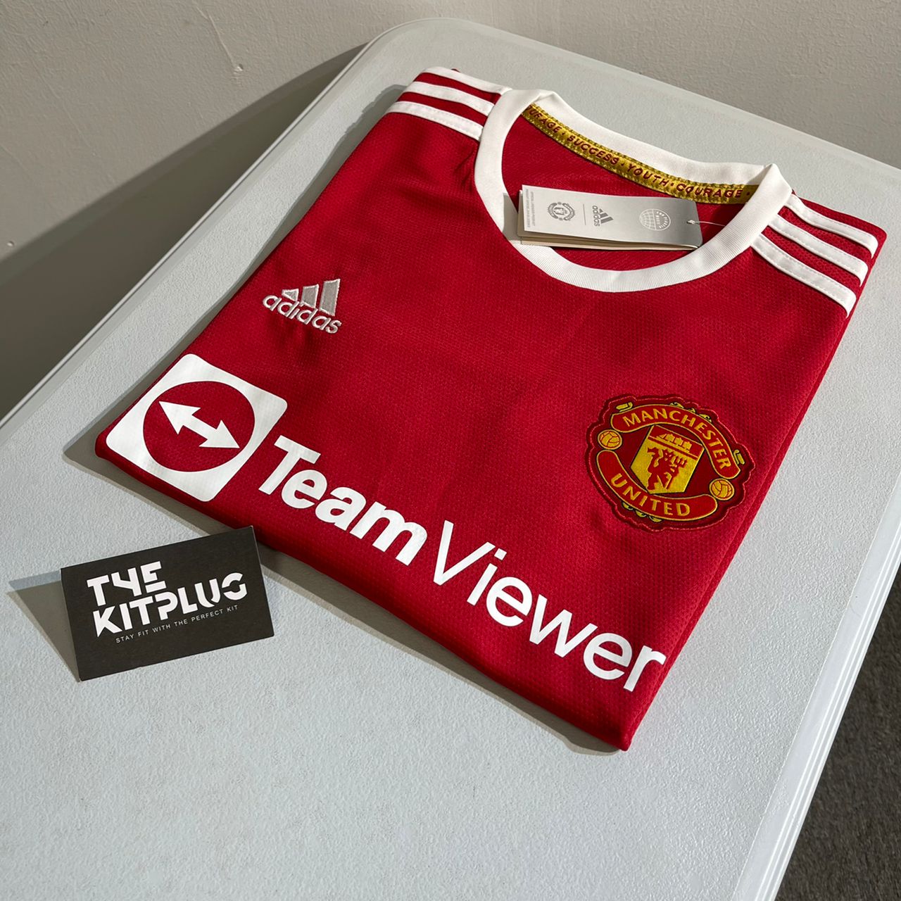 Manchester United 2021/22 Adidas Home Kit - Red/White - 
