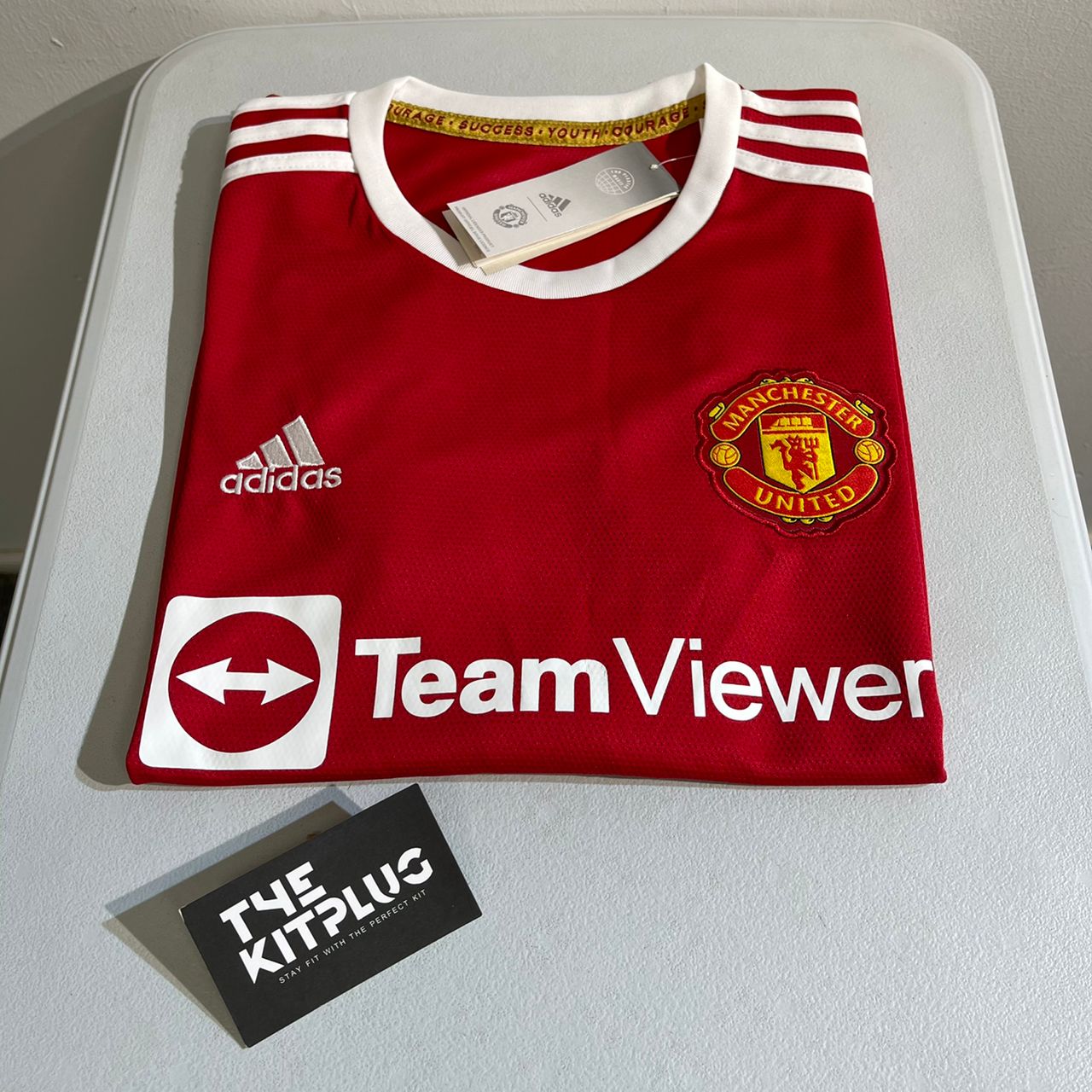 Manchester United 2021/22 Adidas Home Kit - Red/White - 