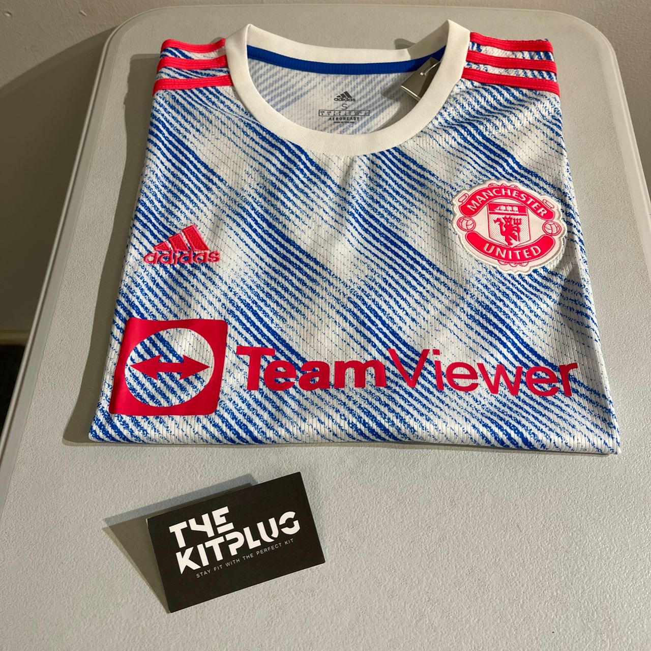 Manchester United 2021/22 Adidas Away Kit - White/Blue/Red - Ronaldo #7