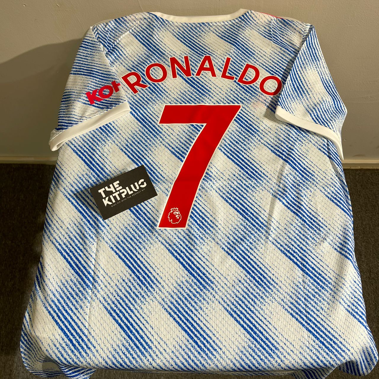 Manchester United 2021/22 Adidas Away Kit - White/Blue/Red - Ronaldo #7