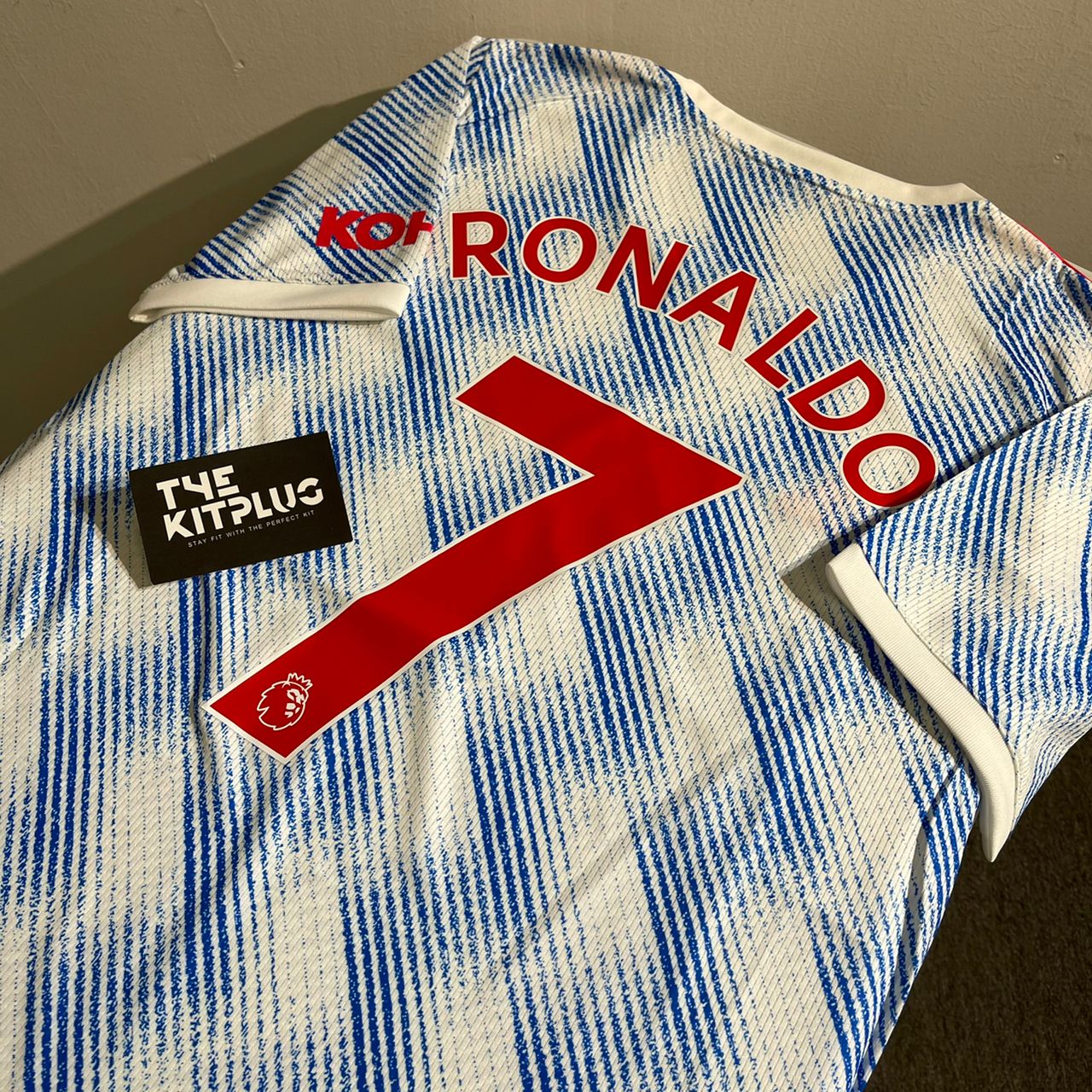 Manchester United 2021/22 Adidas Away Kit - White/Blue/Red - Ronaldo #7