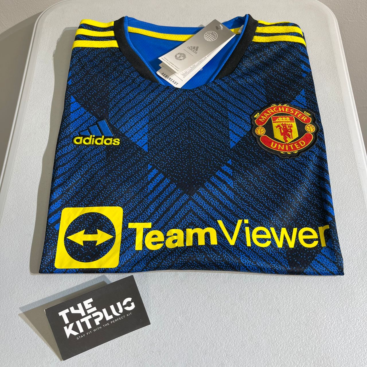 2021/22 Man United Adidas Third Kit - Ronaldo #7 - Navy Blue/Yellow