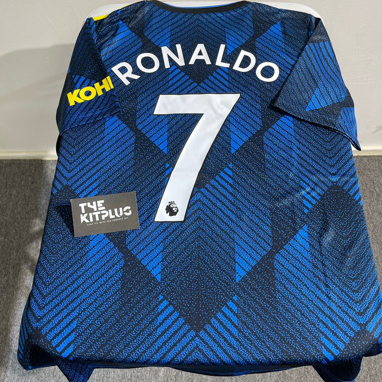2021/22 Man United Adidas Third Kit - Ronaldo #7 - Navy Blue/Yellow