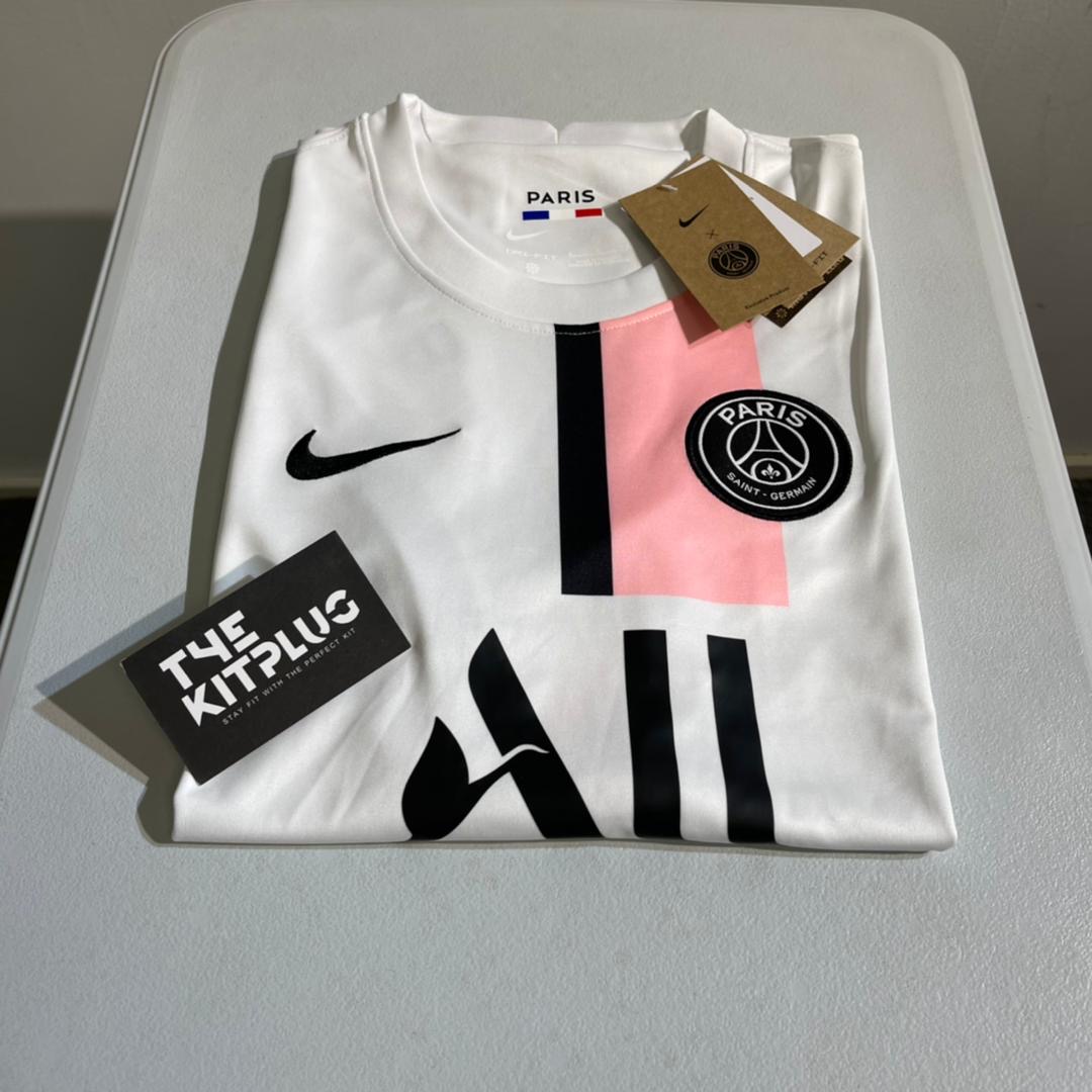 Nike PSG 2021/22 Away Shirt - White/Pink/Black