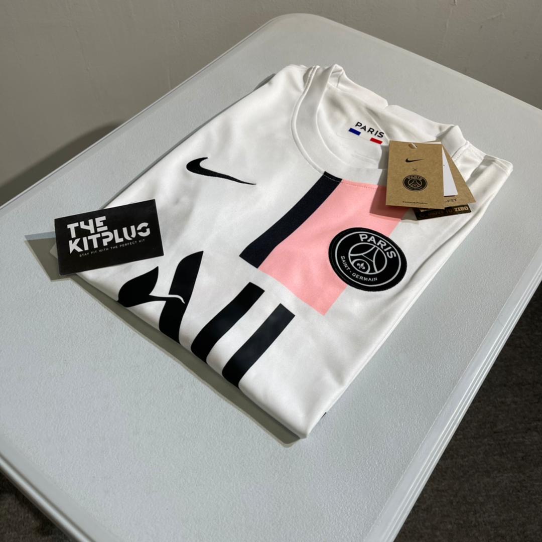 Nike PSG 2021/22 Away Shirt - White/Pink/Black