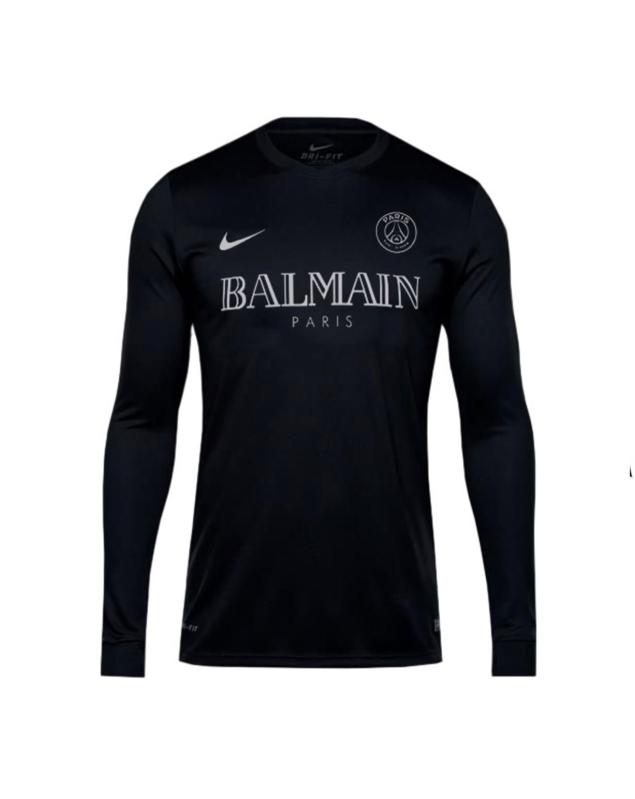 Nike PSG Balmain Concept Long Sleeve Shirt - Black