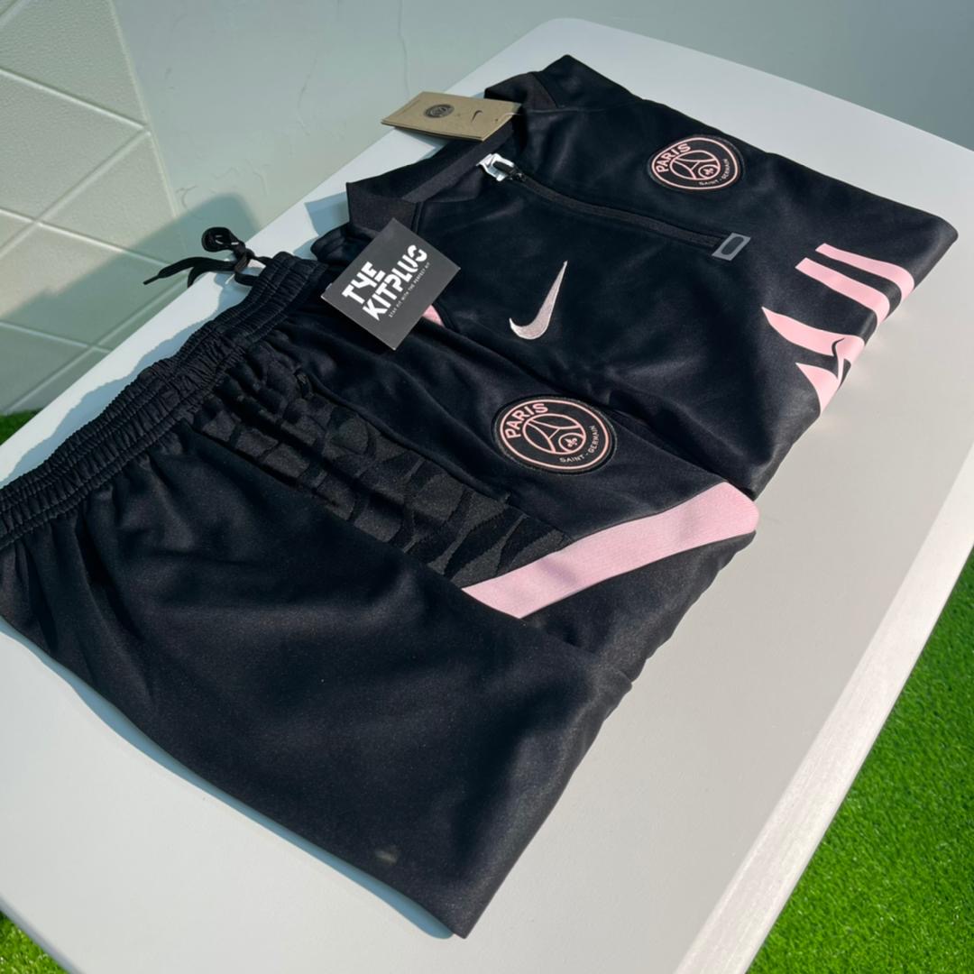 PSG Nike Quarter Zip Full Tracksuit 2021/22 - Black/Pink
