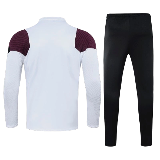 PSG Nike Strike Drill Quarter Zip Full Tracksuit 2020/21 - White/Burgundy/Black