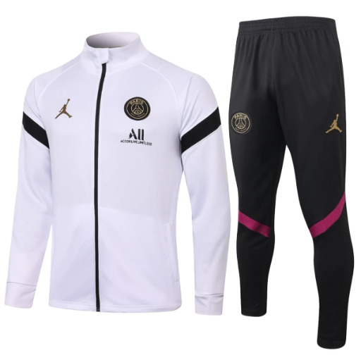 PSG Jordan Full Zip Tracksuit 2020/21 - White/Black