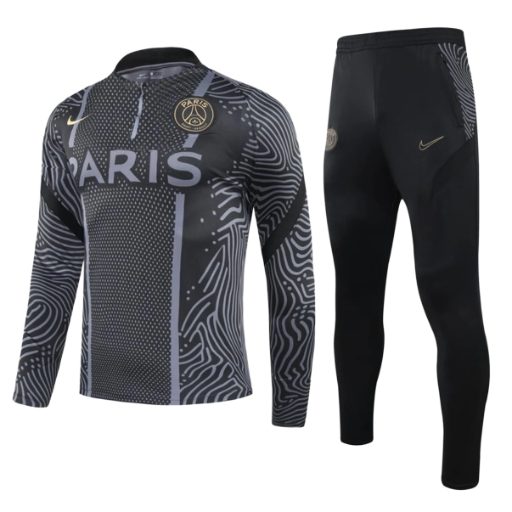 PSG Nike Dri-Fit Strike Quarter Zip Tracksuit 2020/21 - Grey/Black