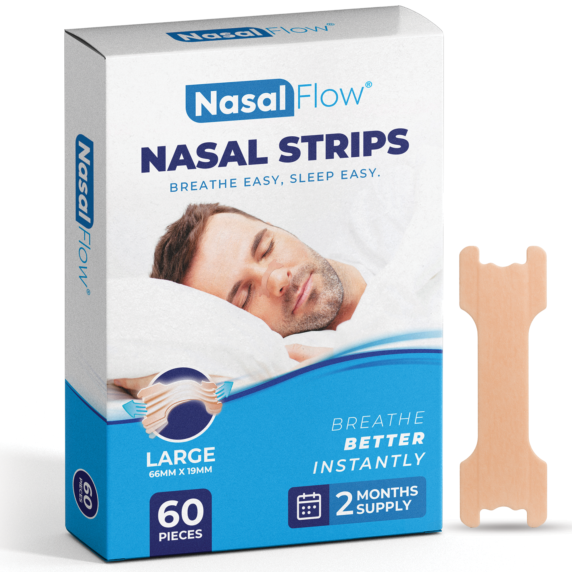 NasalFlow Nasal Strips Large - 60 Count