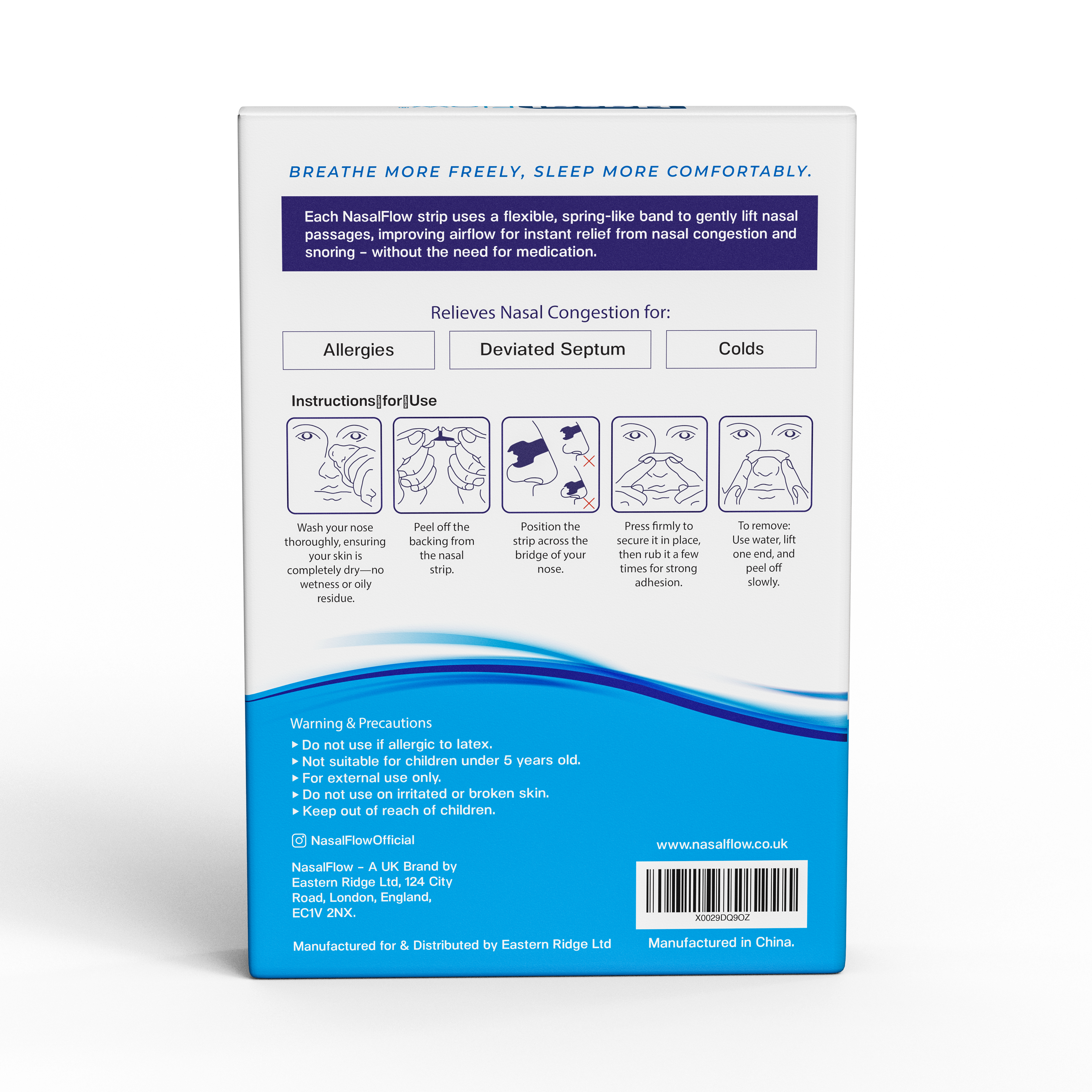 NasalFlow Nasal Strips Large - 60 Count 